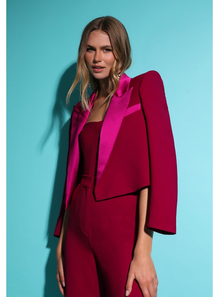 Tailored tuxedo jacket bougainvillea style