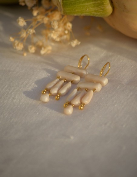 Handmade mother-of-pearl earrings