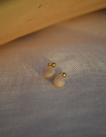 Boucles d'oreilles en forme de goutte nacrée