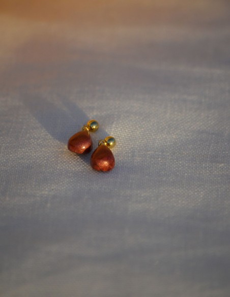 Pink teardrop earrings