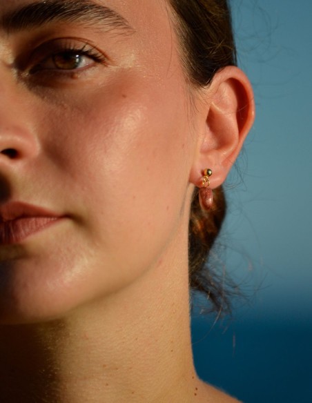 Pink teardrop earrings
