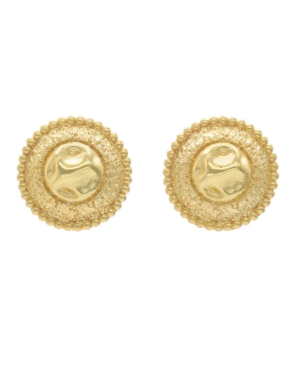 Boucles d'oreilles circulaires en forme de pièces de monnaie