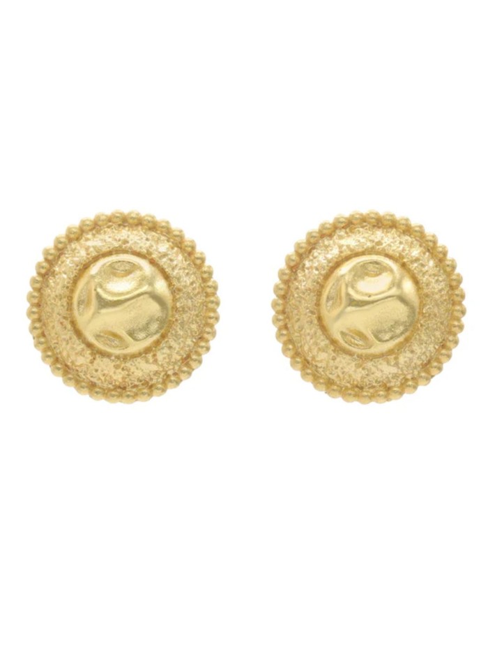 Pendientes de fiesta circulares estilo moneda