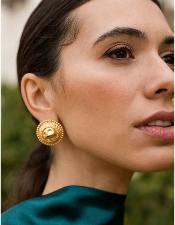 Coin style circular party earrings 2