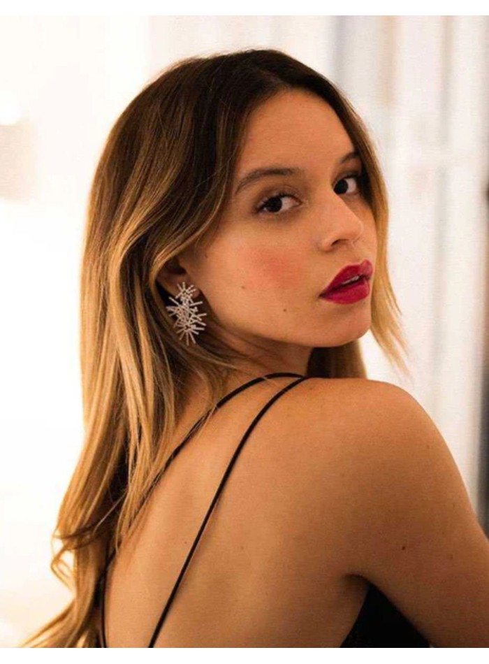 Boucles d'oreilles de fête avec petits zircons...