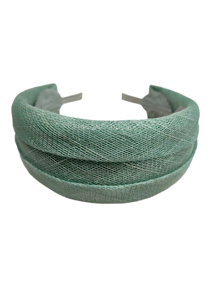 Dry green raffia party headband