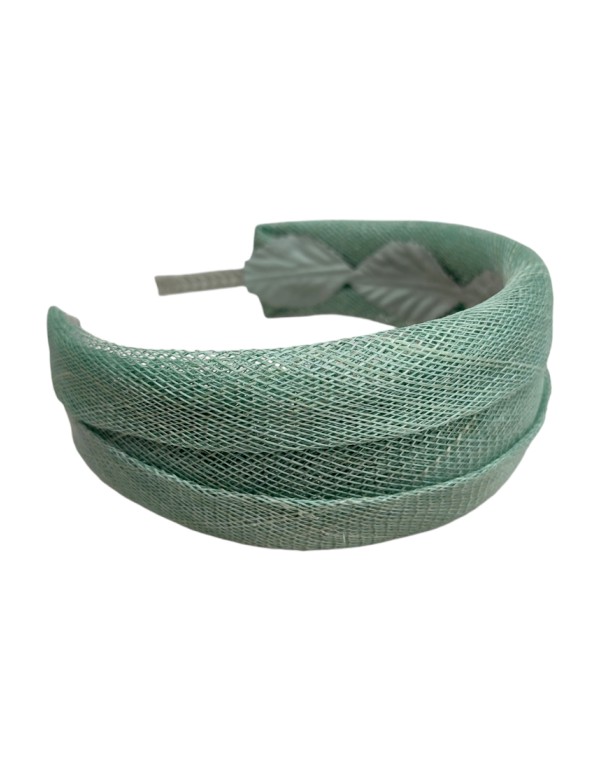 Bandeau de fête en raphia vert sec 2