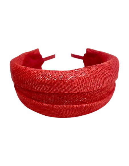 Bandeau en raphia rouge pour les invités