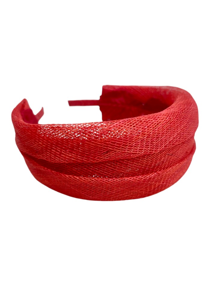 Bandeau en raphia rouge pour les invités
