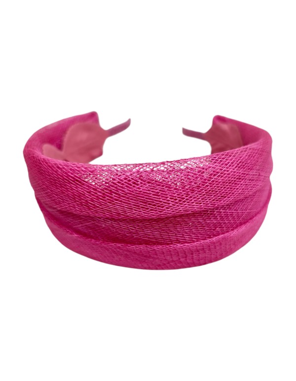 Bandeau en raphia fuchsia pour les invités
