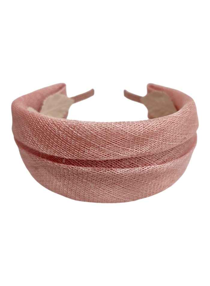 Nude party headband in raffia