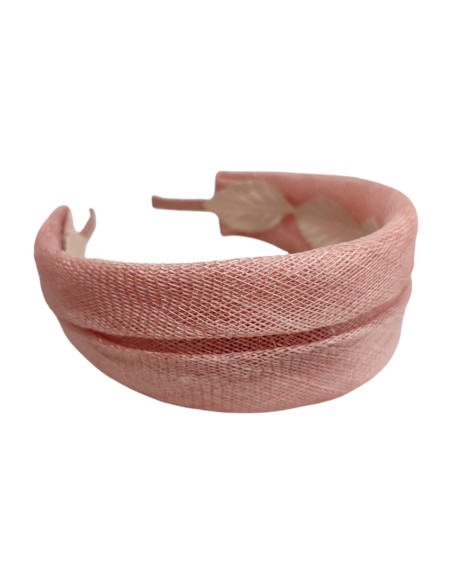 Diadema nude de fiesta en rafia