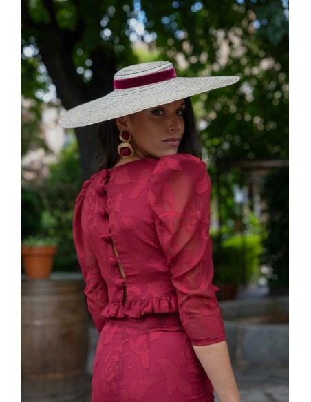 Tabitha Encaje Corpino Gasa Falda Largo Vestido Topo