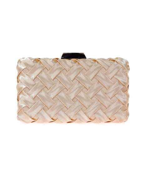 Sac de soirée en satin tressé