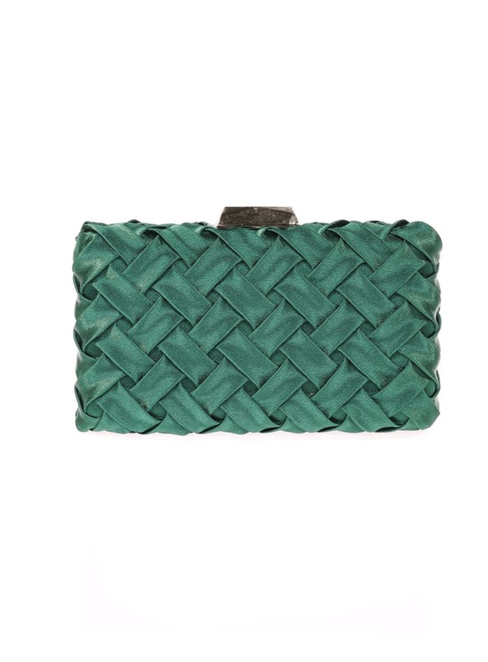 Bolso de fiesta de raso trenzado para invitada