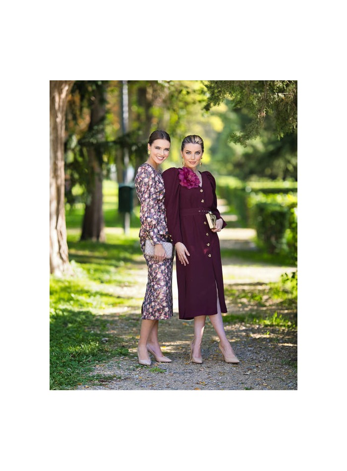 Robe midi détachable avec ceinture et détails...