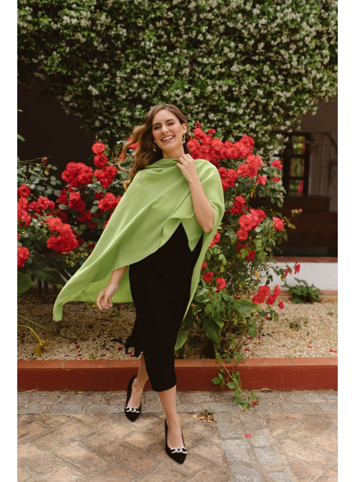 Vestido midi de fiesta para invitada bicolor...