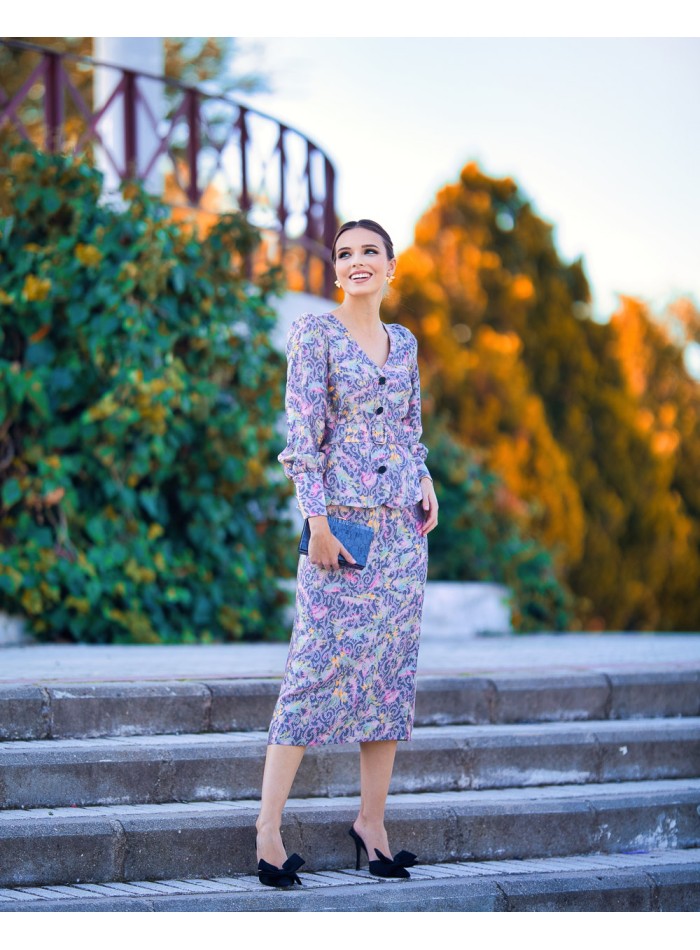 Blouse d'invité imprimée avec manches...