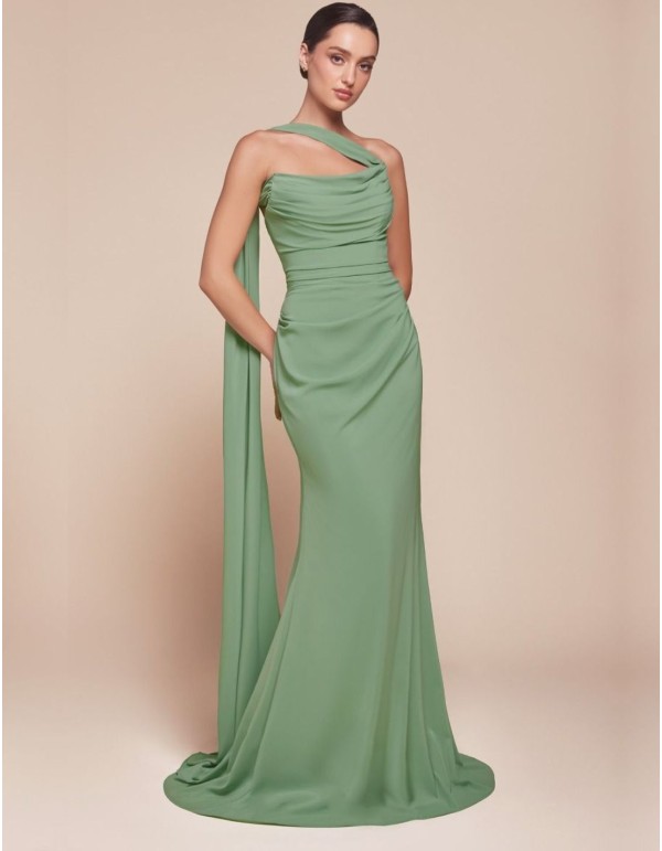 Robe d'invitée de mariage multipositions en gaze