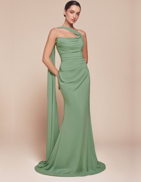 Robe d'invitée de mariage multipositions en gaze