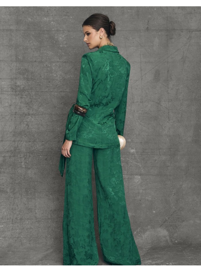 Blazer d'invité avec col de smoking et laçage