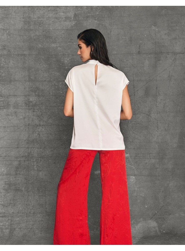 Blusa manga corta crudo