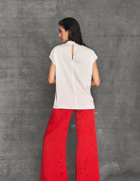 Blusa manga corta crudo