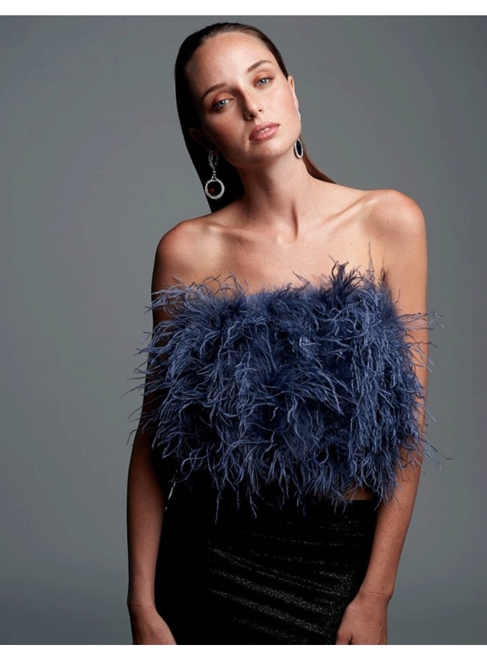 Long ostrich feather top