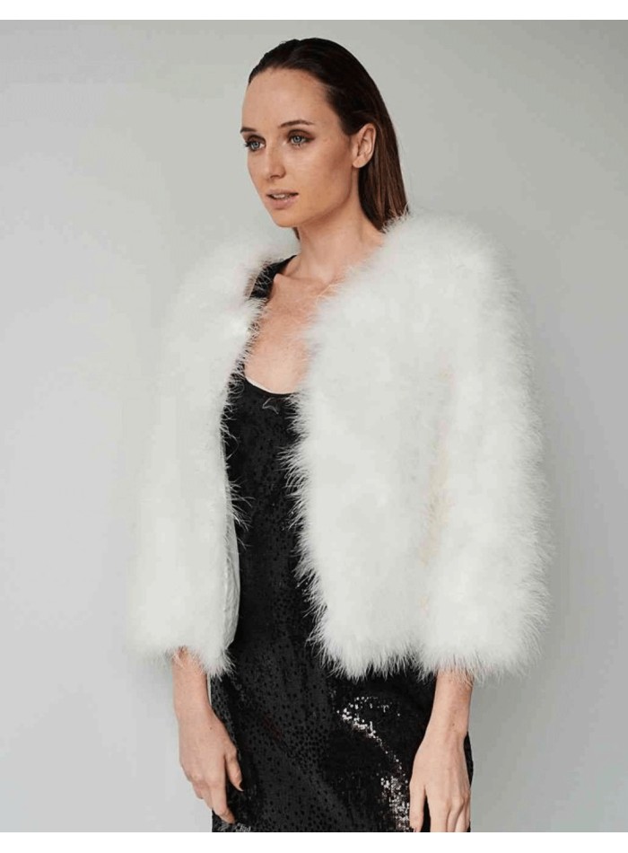 Ostrich feather jacket