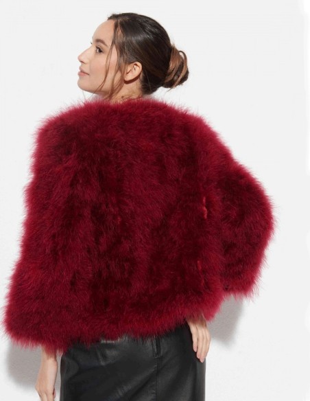 Veste en plumes d'autruche