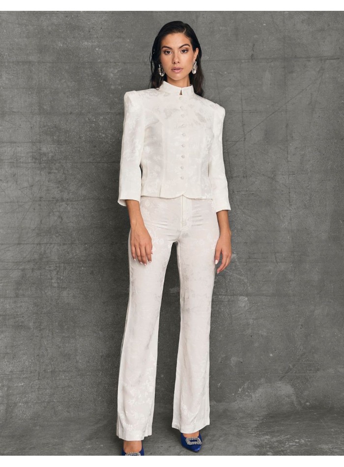 High-waist flared pants for guests