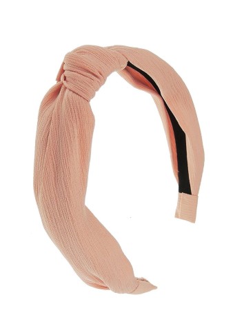 Pale pink knotted headband