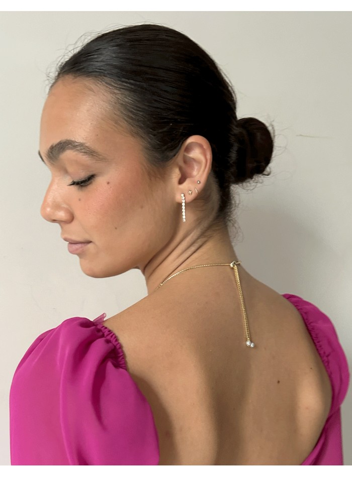 Tour de cou en zircone plaqué or