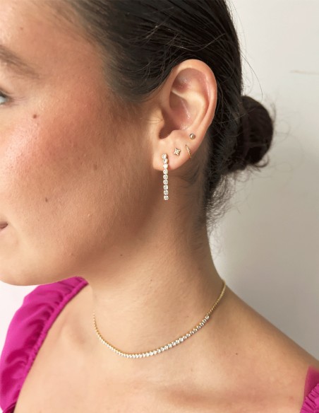 Choker de circonitas con baño de oro