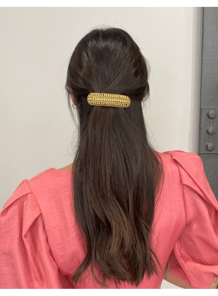 Barrette à cheveux dorée