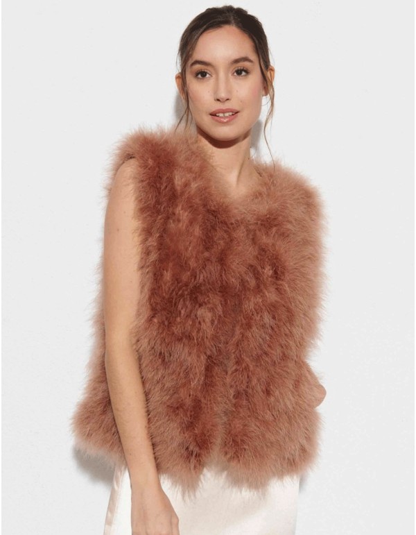 Ostrich feather vest 2
