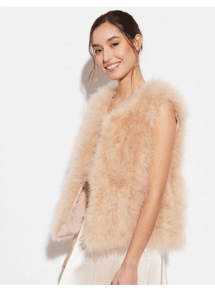 Ostrich feather vest