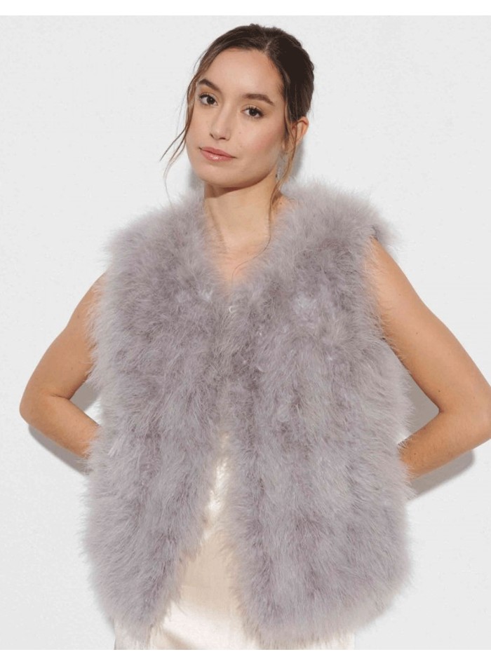 Ostrich feather vest