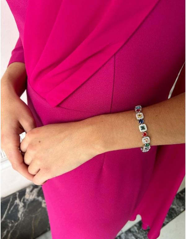 Bracelet en argent avec pierres semi-précieuses 2