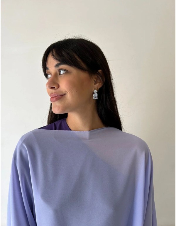 Square crystal earrings 2