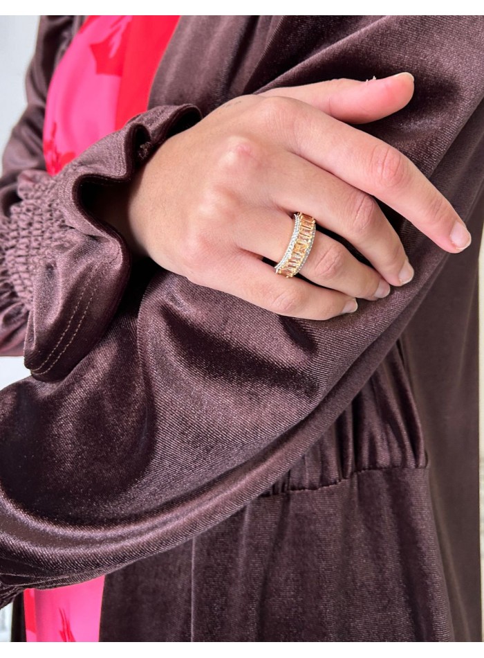 anillo corte baguette