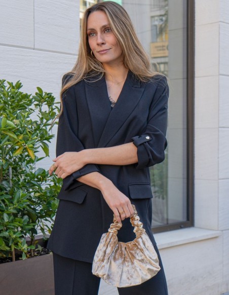 Pochette en velours froissé