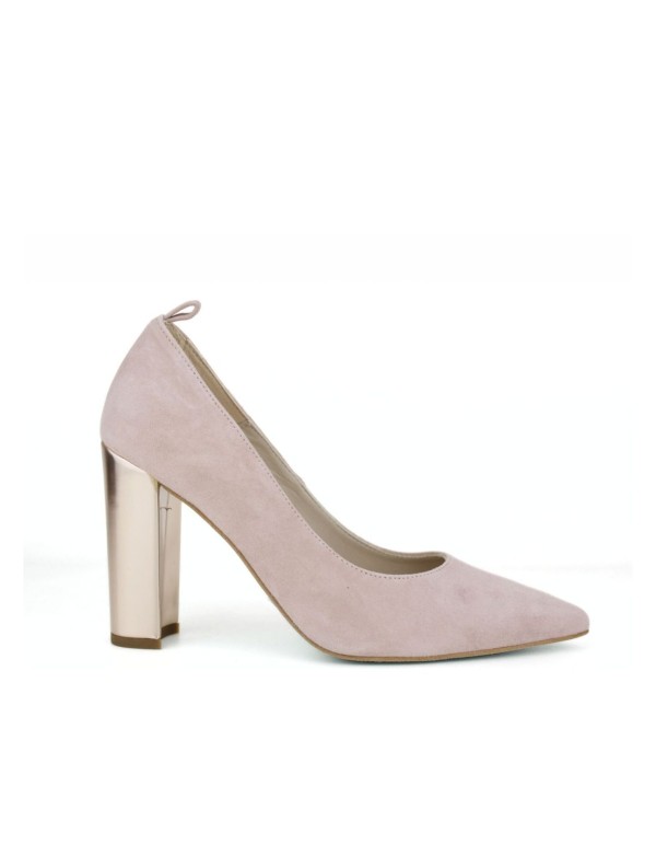Chaussures à talons en daim souple avec talons métalliques 2