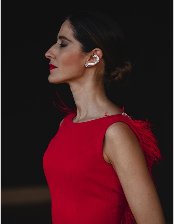 Earcuff style earrings with crystals - Perfect guest