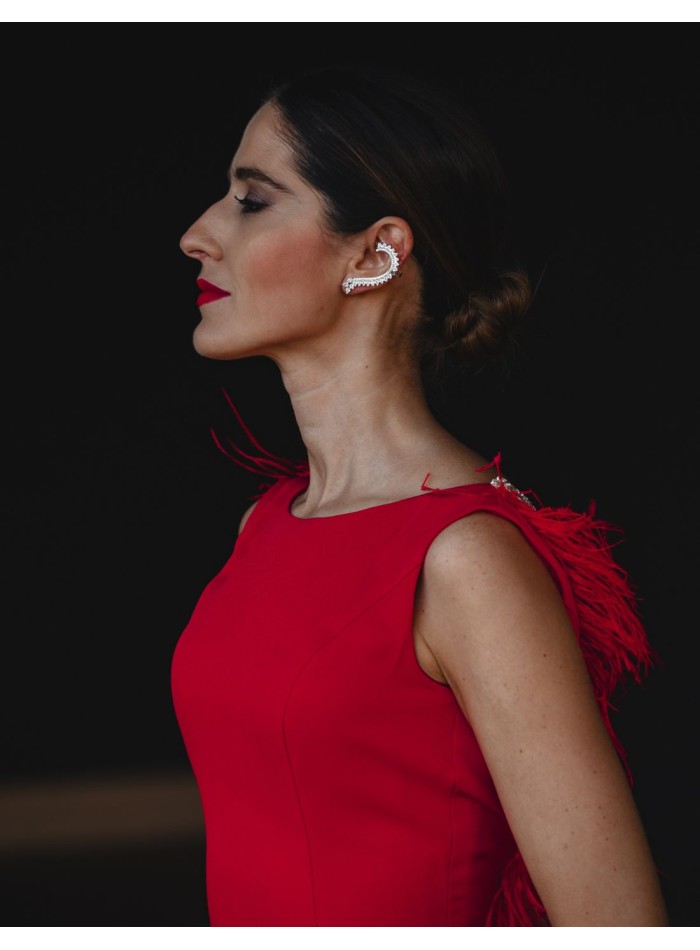 Pendientes estilo earcuff con cristales - Invitada perfecta