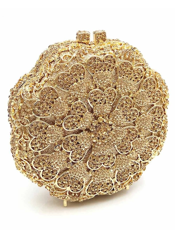 Flower-shaped jewellery clutch with crystals Lauren Lynn London Accessories - 2