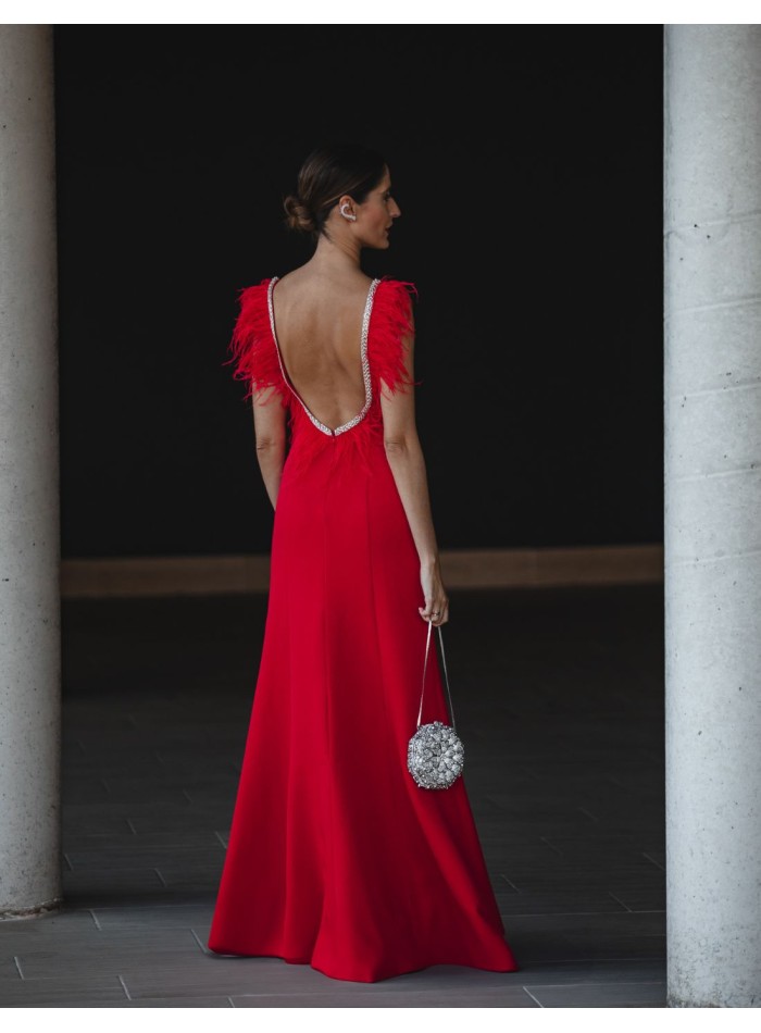 Jewel clutch in the shape of a flower with...