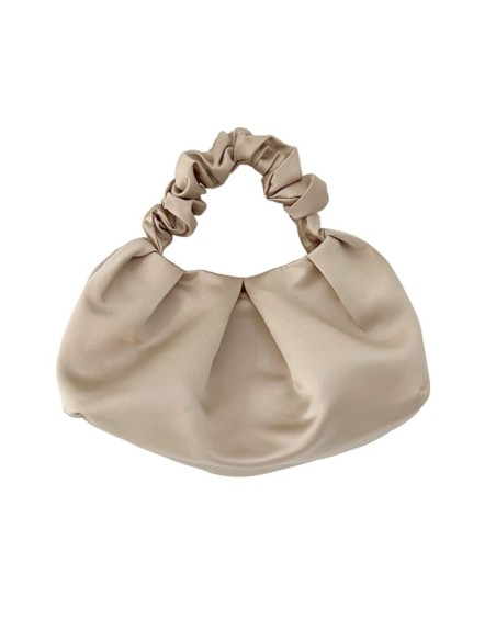 Pochette de fête en satin froissé
