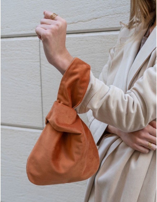 Bolso de mano bombonera en terciopelo 2
