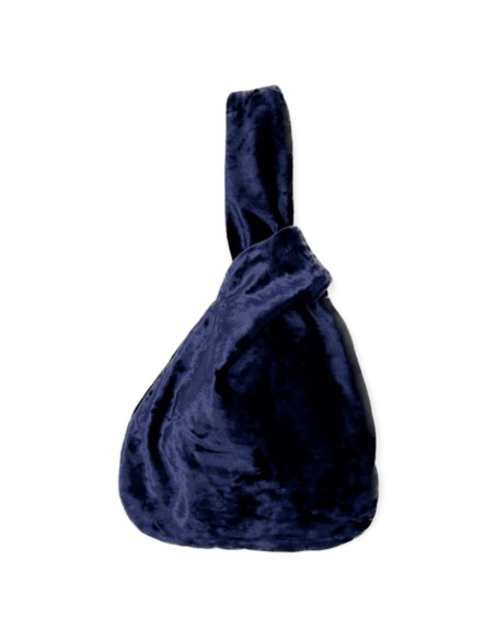 Velvet bowler handbag in velvet